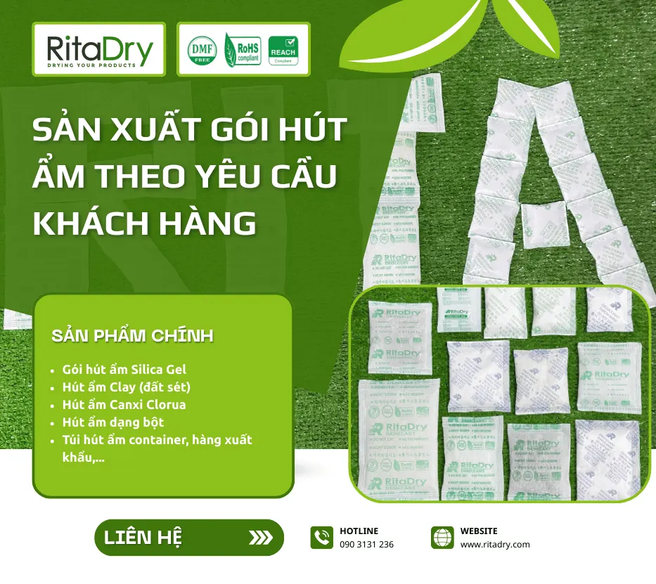 Gói hút ẩm theo yêu cầu Khách hàng